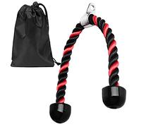 VGEBY Corde à Pousser pour Triceps, Nylon Robuste avec Boucle en Acier et Extrémités en Caoutchouc Antidérapantes pour l'entraînement de Force et Les Systèmes de Poulie de Gymnastique (Double Prise)