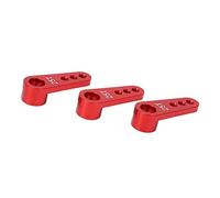 VGEBY Cornes Servo RC 3pcs Bras Servo en Aluminium 25T Bras De Direction en Métal pour Voiture RC 1/8 1/10(Rouge)