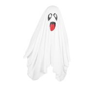 VGEBY Costume de Fantôme, Cape en Nylon Blanc avec un Joli Visage pour Garçons et Filles, Parfait pour les Fêtes d'Halloween et les événements de cosplay. (S 5,7 pouces) (Moyen : env.