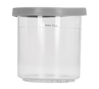 VGEBY Coupelle de Crème Glacée avec Couvercle Transparent (GRAY) | Conception empilable, étanche, lavable au lave-vaisselle, pour un usage domestique