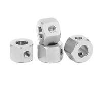 VGEBY Coupleur de Combinateur de Moyeu D'adaptateur D'extension en Alliage D'aluminium de 12 Mm, Solide et Durable avec Vis Fixes, pour la Modification de Camion WPL D12 RC (Silver)