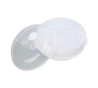 VGEBY Couvercle Transparent en Plastique Durable pour -ondes avec Poignée de Couvercle, Antirouille, Moyen 22,9 Cm (Couche simple moyenne)