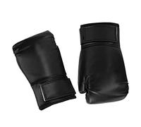 VGEBY de Boxe 10oz d'entraînement en Cuir PU avec Trous Respirants et Support de Poignet à Crochets et Boucles Rembourrage en Latex épaissi pour Sparring Muay Thai MMA Adultes (Black)