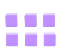 VGEBY de Dés Vierges 6 Pièces, Blocs de Dés en Plastique Inachevés pour Jeux de société et Enseignement, avec Surface Lisse à 6 Côtés pour Enfants et Adultes, Puzzle de Fête (Purple)