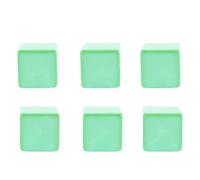 VGEBY de Dés Vierges 6 Pièces, Blocs de Dés en Plastique Inachevés pour Jeux de société et Enseignement, avec Surface Lisse à 6 Côtés pour Enfants et Adultes, Puzzle de Fête (Green)