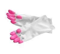 VGEBY de Ménage en PVC, Résistants à L'eau, Ergonomiques, Antidérapants, pour les Tâches de Vaisselle et de Nettoyage, Multifonctionnels, 1 Paire (PINK)