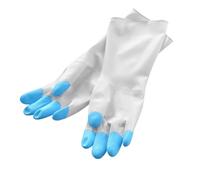 VGEBY de Ménage en PVC, Résistants à L'eau, Ergonomiques, Antidérapants, pour les Tâches de Vaisselle et de Nettoyage, Multifonctionnels, 1 Paire (BLUE)