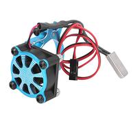 VGEBY Dissipateur Thermique de Moteur RC, Ventilateur de Refroidissement en Alliage D'aluminium avec Capteur Thermique pour Moteur sans Balais 540 550 3650 3660, adapté au Camion de (BLUE)