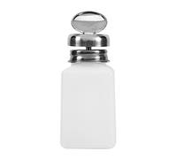 VGEBY Distributeur à Pompe de 200 Ml, Bouteille en Plastique pour Nail Art avec Couvercle en Acier Inoxydable pour Démaquillant, Opération Facile à une Main pour les Amateurs de Vernis à Ongles et