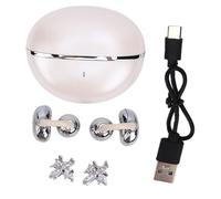 VGEBY Écouteurs à Pince, écouteurs Bluetooth sans Fil avec Boucles d'oreilles Papillon Amovibles, Ajustement Confortable pour Les Petites Oreilles, Les Porteurs de Lunettes à Cheveux (White)