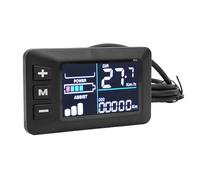 VGEBY Écran de Vélo électrique, écran Couleur LCD en Matériau ABS avec Câblage Résistant à la Chaleur à 6 Broches pour Guidon de Scooter de Vélo de 2,2 Cm de Diamètre