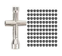 VGEBY Écrou de Blocage M2, écrou Autobloquant en Métal de Fer avec clé Croisée pour Modèle de Voiture Scx24 AXI 90081 1 24 (BLACK)