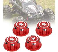 VGEBY Écrous de roue RC hexagonaux en alliage d'aluminium, 17 mm, installation rapide pour modèle de voiture X Maxx Summit (rouge)