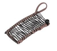 VGEBY Élégants Pinces à Cheveux de Banane Facile à Utiliser Outil de Peigne Clincher Vintage pour Cheveux épais et Bouclés Ondulés 2pcs pour la Lecture/Bureau/Home Metal, tissé (GRAY)
