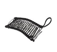 VGEBY Élégants Pinces à Cheveux de Banane Facile à Utiliser Outil de Peigne Clincher Vintage pour Cheveux épais et Bouclés Ondulés 2pcs pour la Lecture/Bureau/Home Metal, tissé (BLACK)