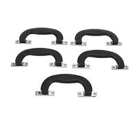 VGEBY Emballage de Poignées de Bagages, Poignées de Remplacement en Plastique de Style Vintage pour Valises, Boîtes à Outils et Armoires avec Vis, Idéales pour les Projets de Bricolage (BLACK)