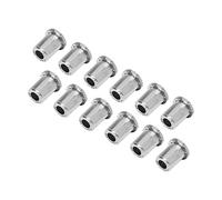 VGEBY Embouts de Cordes de Guitare électrique, 12 Pièces, Bague Métallique pour Pont de Remplacement, Taille Standard pour la Plupart des Guitares, Finition Brillante, Matériau en Fer pour des