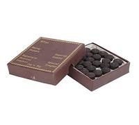 VGEBY Embouts de Queue de Billard de 12mm, Embouts de Bâton de Billard en Cuir Rouge à Haute densité pour Le Jeu de à Huit et Neuf Balles, 50 Pièces