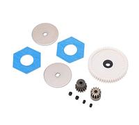 VGEBY Engrenage Droit RC, Jeu D'engrenages en Plastique et en Acier 56T 15T 13T avec Trous de Vis de Fixation, pour Rénovation SCX10 SCX10 II 90046 1 10 (WHITE)