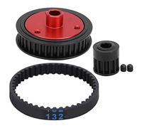 VGEBY Engrenages à Courroie RC, système d'engrenages à entraînement par Courroie de Engrenage à Courroie RC + boîte de Vitesses + Courroie + Jeu de vis adapté pour SCX I/II