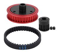 VGEBY Engrenages à Courroie RC, système d'engrenages à entraînement par Courroie de Engrenage à Courroie RC + boîte de Vitesses + Courroie + Jeu de vis adapté pour SCX I/II