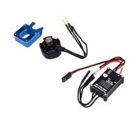 VGEBY Ensemble combiné ESC de Moteur RC, Moteur sans Balais 2204 2400KV avec ESC sans Balais 30A pour Camion de Voiture SCX24 1/24 RC, Comprend Un Support de et Un Sac de