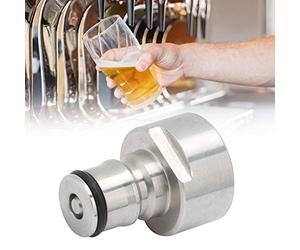 VGEBY Ensemble D'adaptateurs de Coupleur de Fût en Acier Inoxydable, 2 Pièces, pour Brassage Domestique, Kit de Conversion à Déconnexion Rapide pour un Brassage de Bière Efficace, Filetage G5/8