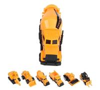 VGEBY Ensemble de 6 Voitures Miniatures en Alliage pour Engins de Chantier, | Construction de Camions en Métal Durable, Excavatrice à Pousser et , Camion Benne, Chariot élévateur, Idéal pour Enfants de
