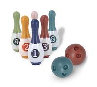VGEBY Ensemble de Bowling pour Enfants, 6 Quilles et 2 Balles, Jouet éducatif en Plastique coloré pour Jeux D'intérieur et D'extérieur, avec des Capacités Motrices Améliorées et Une