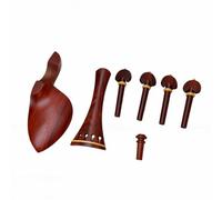VGEBY Ensemble de Cordier pour Violon Accessoires pour Violon en Palissandre avec Chevilles d'accordage Mentonnière Endpin pour 4 4 3 Violons Kit de Remplacement Complet pour étudiants et
