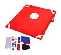 VGEBY Ensemble de Cornhole Portable, 2 Planches de Cornhole, 6 Sacs de Haricots avec étui de Transport pour Jeux de Plein Air, Camping, Pique-Nique, Plage dans Le Jardin