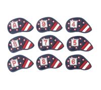 VGEBY Ensemble de Couvre-Chef de Club de 9 Pièces, Couvre-Chef de Club de Protection en Cuir PU Imperméable et Résistant à l'usure pour Les Clubs D'entraînement de Fers, avec Un