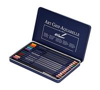 VGEBY Ensemble de Crayons Aquarelle, Noyau de 3,8 Mm pour Colorier, Dessiner, Ombrage, avec Boîte en Fer Blanc pour Artistes, Adultes (soluble dans l'eau)