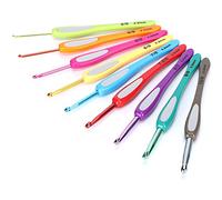 VGEBY Ensemble de Crochet, Poignée Ergonomique en Plastique, Couleur, Pulls Tissés à la Main, Outils de Tricot pour les âges, 14cm