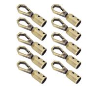VGEBY Ensemble de Mousquetons d'extrémité de Corde avec Matériau en Alliage de Zinc pour Suspendre et Décorer L'artisanat du Cuir, 10 Ensembles avec Vis de 10mm (Bronze)
