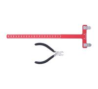 VGEBY Ensemble de Pinces à Encoches pour Arcs à Poulies, Règle en T, Outil de Mesure de Corde d'arc en Alliage D'aluminium avec Clip à Boucle en Laiton, pour Arcs Longs, Recourbés