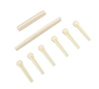 VGEBY Ensemble de Pont de Guitare Acoustique, Broches de Cordes de Selle D'écrou, Accessoires D'instruments en Plastique avec un Bon Transfert de Vibrations, pour Jouer en Remplacement