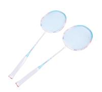 VGEBY Ensemble de Raquettes de Badminton, Matériau en Carbone Haute Résistance, Raquettes pour 2 Joueurs, Point Doux étendu et Poignée en PU pour Le Plaisir en Intérieur et en Extérieur