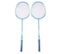 VGEBY Ensemble de Raquettes de Badminton, Raquette Légère en Alliage de Fer avec Zone de Frappe élargie et Absorption des Chocs, pour Débutants, Enfants et Adultes (Blue)