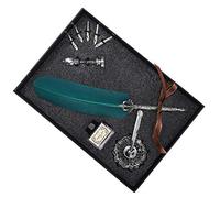 VGEBY Ensemble de Stylos à Plumes, Stylo de Calligraphie élégant pour écrire et Offrir en Cadeau avec un Design Antique (GREEN)