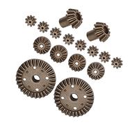 VGEBY Ensemble D'engrenages de Transmission en Acier, 16 Pièces/Ensemble D'engrenages de Transmission en Métal, Pièces de Mise à Niveau pour 12428 12423 RC Accessoire Voiture