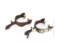 VGEBY Éperons de Botte Style Cowboy avec Cloches et Crochet de Protection pour équitation en Acier à Faible Teneur en Carbone 2 Pièces