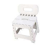 VGEBY Escabeau Pliant en Plastique PP Robuste, Petit Escabeau Portable avec Poignée pour Enfants, Idéal pour Le Camping ou la Pêche (Petite Taille)
