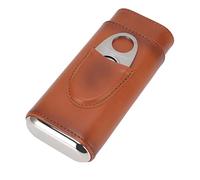 VGEBY Étui à Cigares Portable à 3 Doigts, Couvercle en Fer Durable avec pour Les Amateurs de Cigares en Déplacement (Brown)