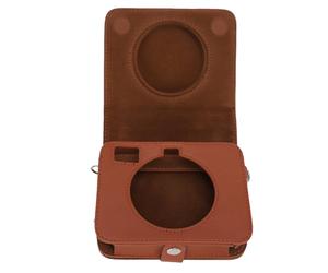 VGEBY Étui Appareil Photo, Cuir PU qualité supérieure Sac instantané Couverture Avant Amovible for photographes Amateurs Professionnels Voyages événements Mariage en Brown