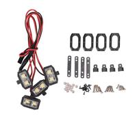 VGEBY Feux RC, Phares à LED RC à Lumière Blanche 5-7.4V 8LED Résistants à l'usure avec Coque en Plastique pour Voiture 1/10 RC