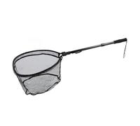 VGEBY Filet de Pêche, de Silicone Haute densité, Poignée Pliable en Alliage D'aluminium, Caoutchouc pour la Pêche en Eau Douce et Salée, avec Conception Portable Extensible pour Un (Black)