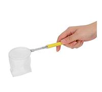 VGEBY Filet de Pêche Rétractable pour Aquarium, Acier Inoxydable Durable, Outil de Multifonctionnel pour Crevettes, Poignée Facile à Prendre en Main, Taille Carrée Verte et Ronde Jaune (#1)