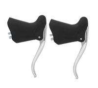 VGEBY Freins de Vélo, Leviers de Poignées de Frein de Vélo en Alliage D'aluminium Légers 1 Paire pour de Route de Montagne (argent peint en noir)