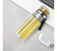 VGEBY Gobelet à thé Transparent avec Conception de Séparation Intelligente pour un Usage Quotidien, Verre Portable de 450 Ml (couleur acier)